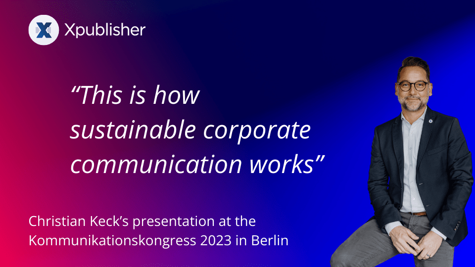 Christian Keck with a quote about Kommunikationskongress 2023