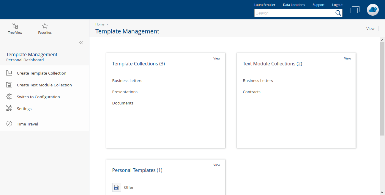 Screenshot Fabasoft Cloud Template Management