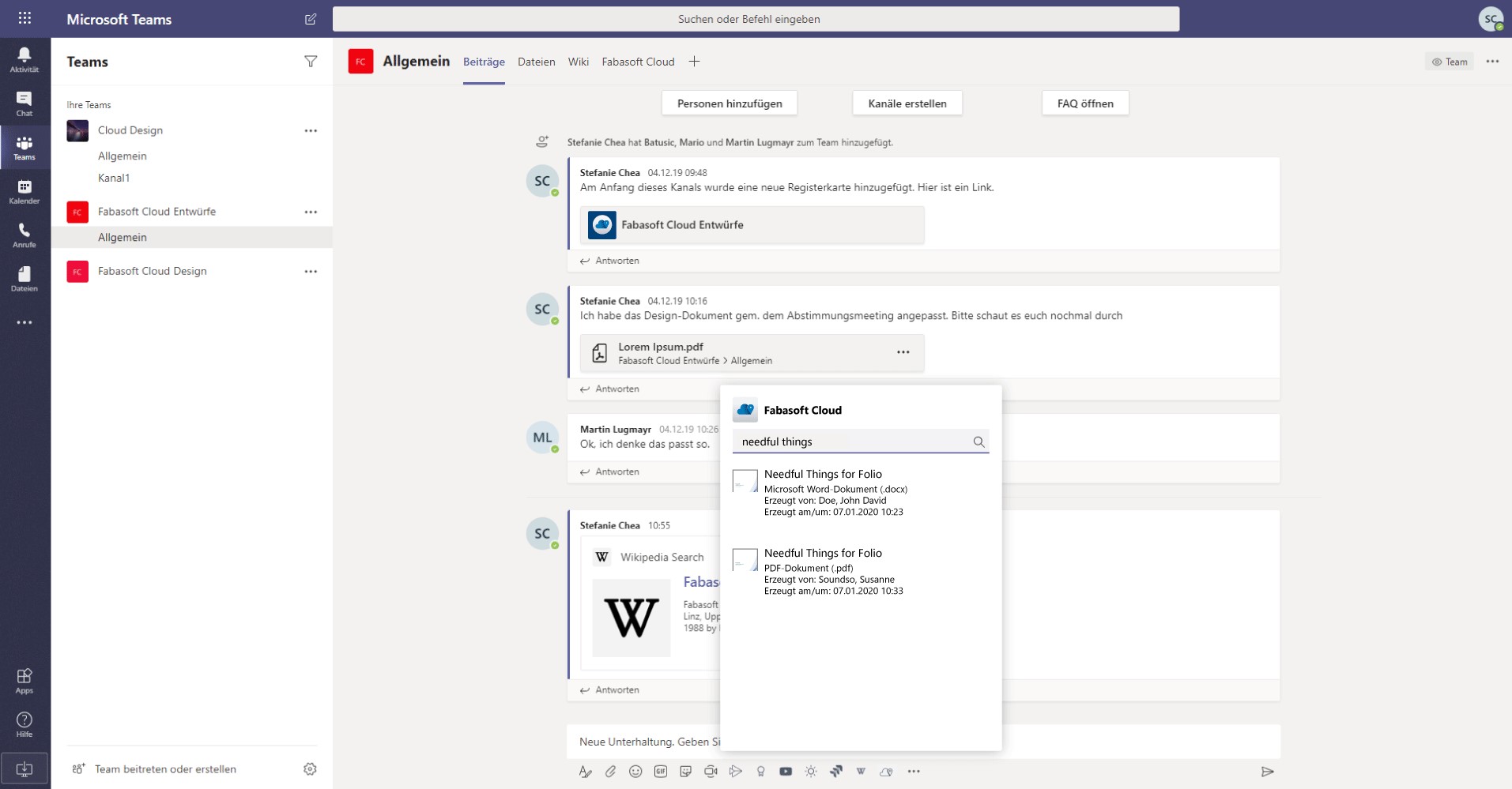 Microsoft Teams integration