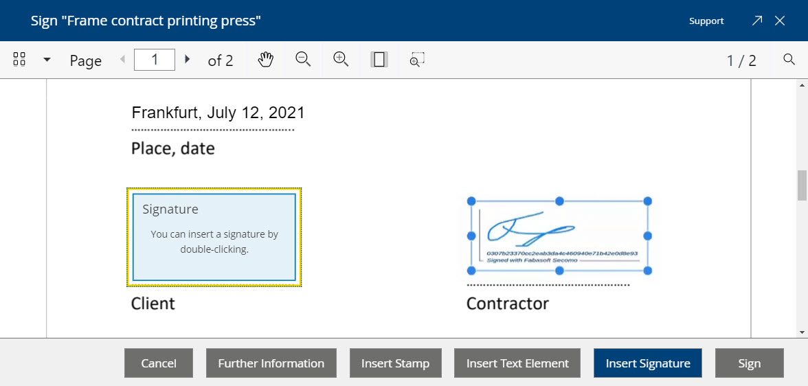 Screenshot Digital Signature