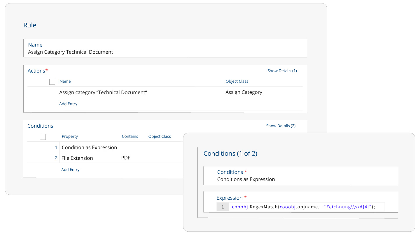 Classify documents based on rules