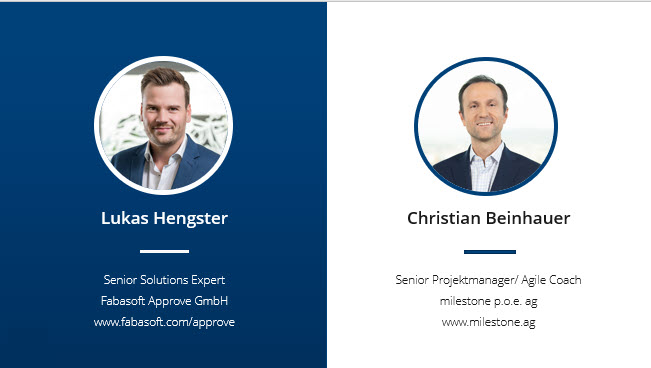 Die Speaker: Lukas Hengster und Christian Beinhauer