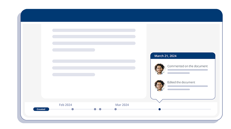 Illustration of the time travel and editing function in Xpublisher.