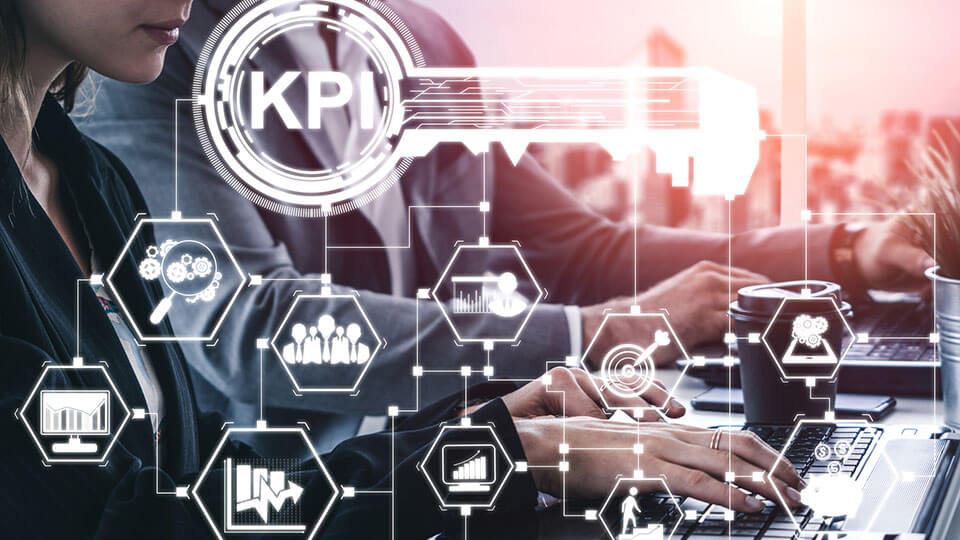 Visualization of KPIs in the cloud, showing the monitoring and analysis of key performance indicators in real time.