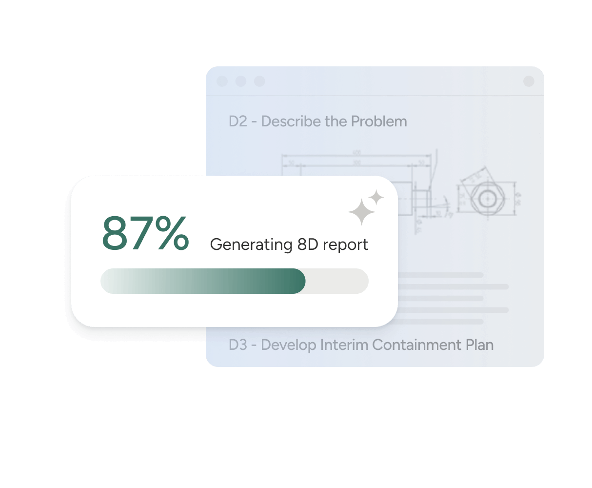 Illustration of 8D report generation