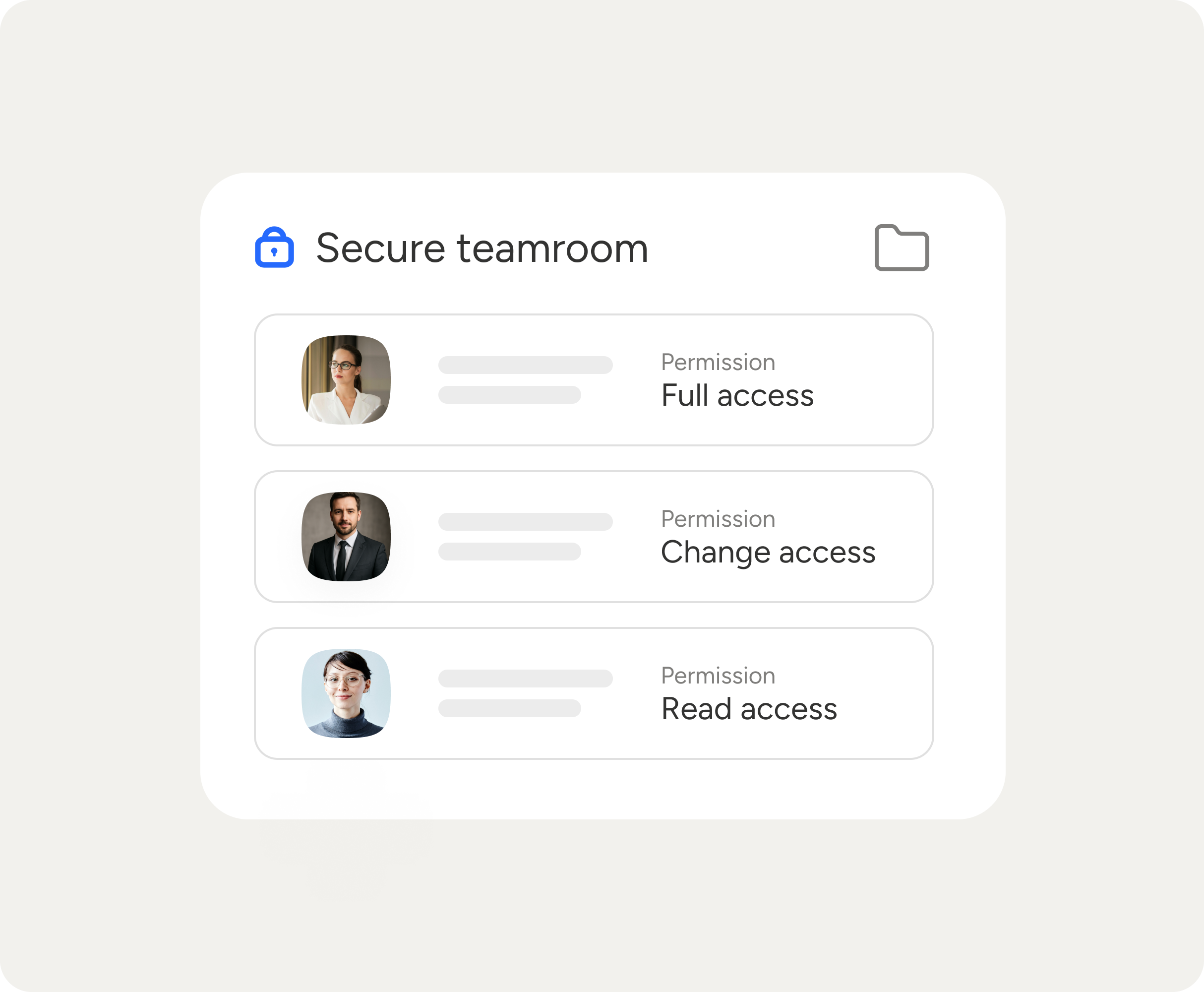Sicherer Teamroom