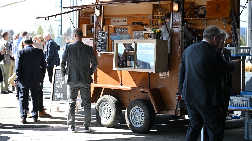 Ansicht des Barista-Mobils