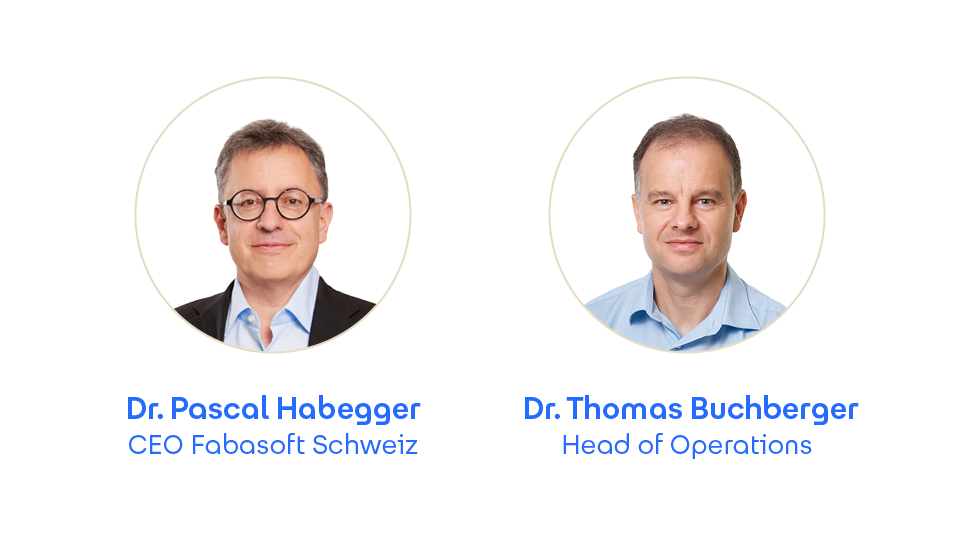 Referentenbilder von Dr. Pascal Habegger und Dr. Thomas Buchberger