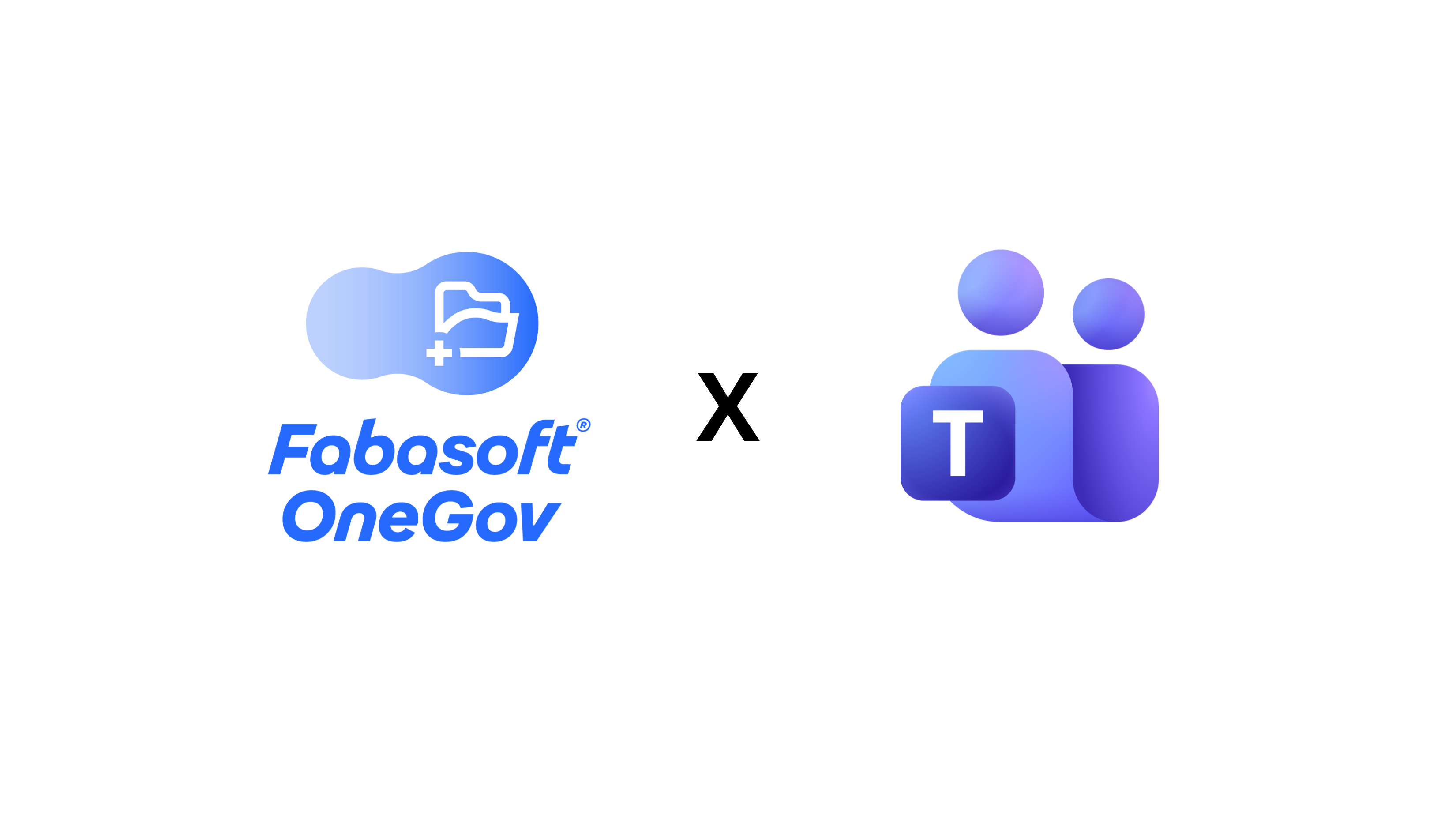 Logo Fabasoft OneGov und MS Teams