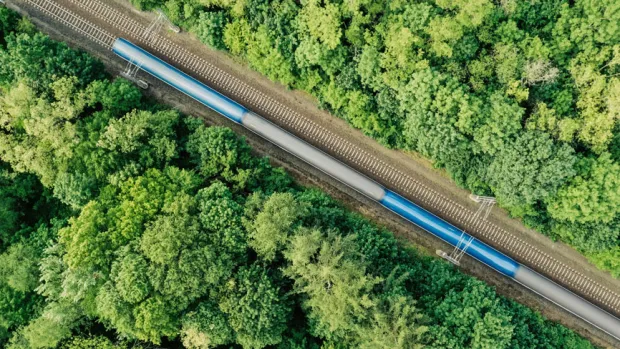Bahn von oben