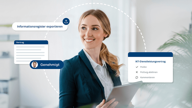 Business Frau mit Tablet