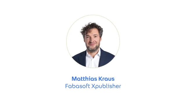 Portraitfoto von Matthias Kraus, Gründer und Head of Sales Fabasoft Xpublisher