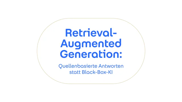 Titelbild der Digitalkonferenz "Retrieval-Augmented Generation: Quellenbasierte Antworten statt Black-Box-KI