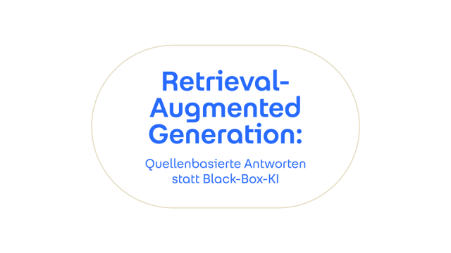 Titelbild der Digitalkonferenz "Retrieval-Augmented Generation: Quellenbasierte Antworten statt Black-Box-KI