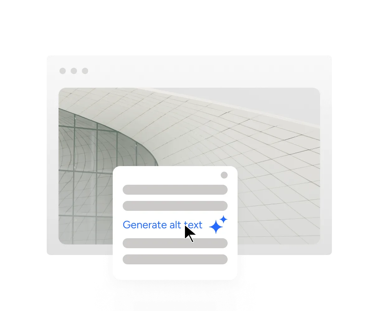 Illustration automated alt text text generation