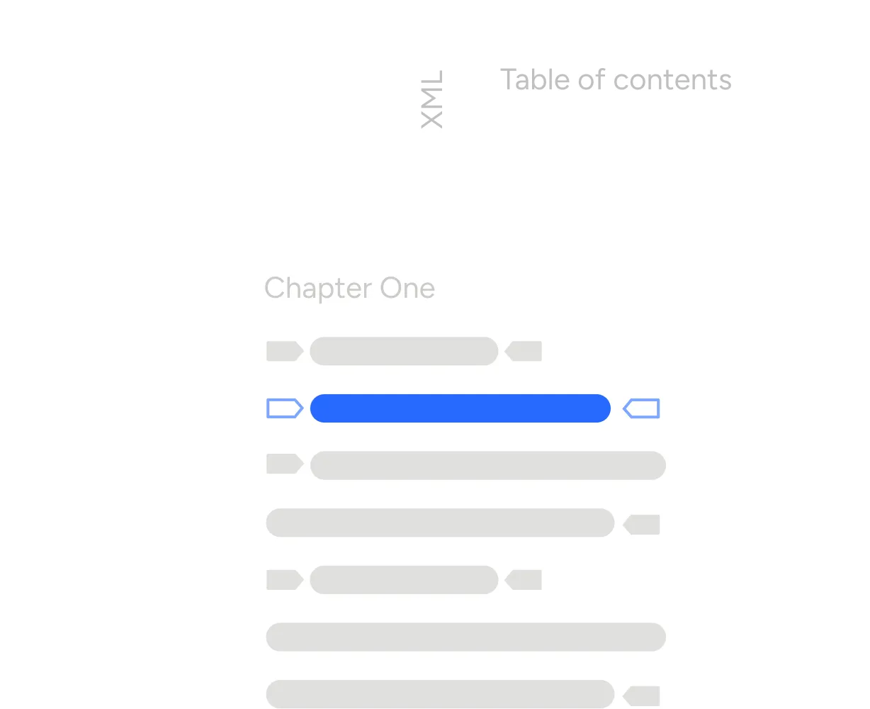 Illustration of structured content