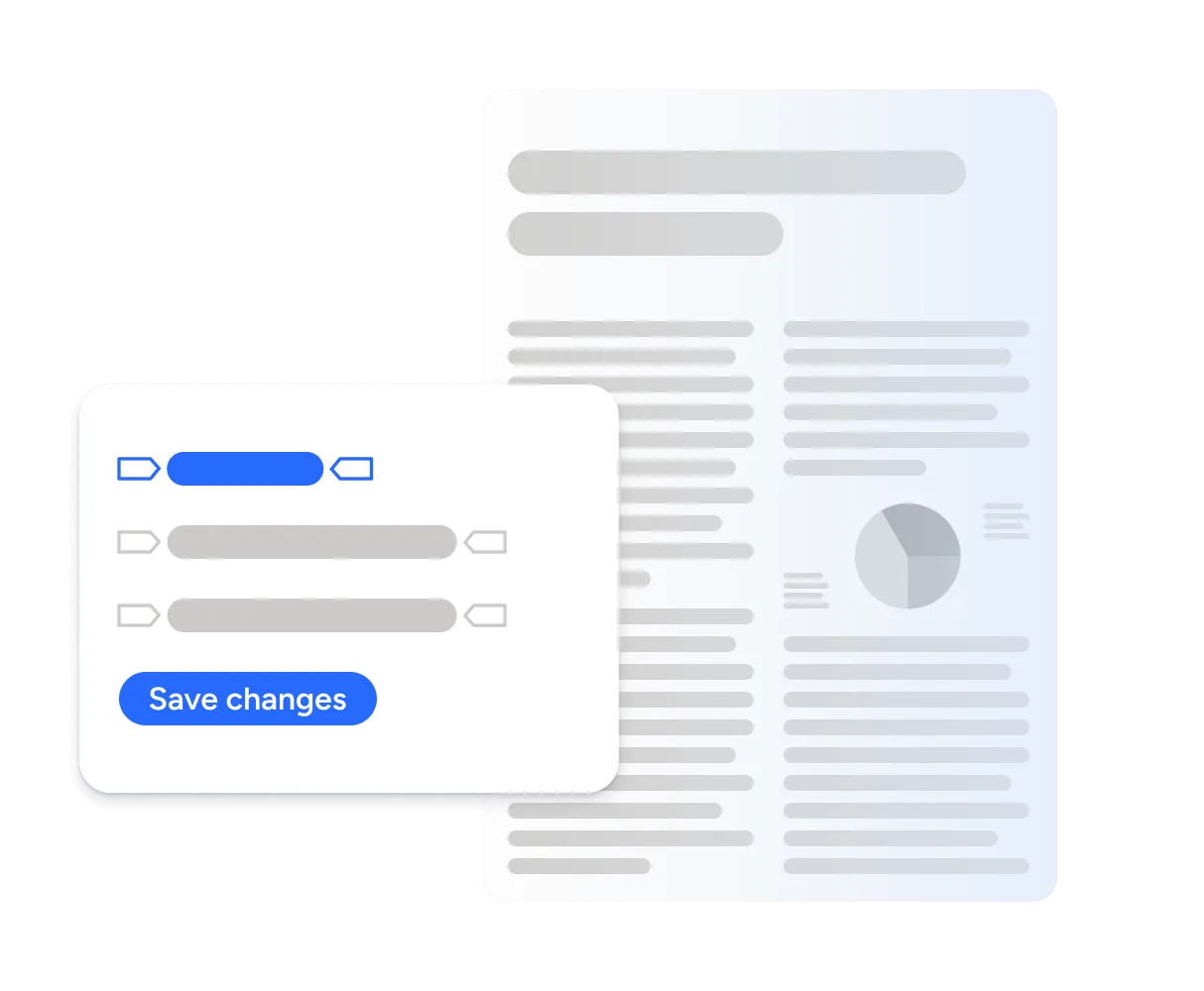 Illustration of document editing