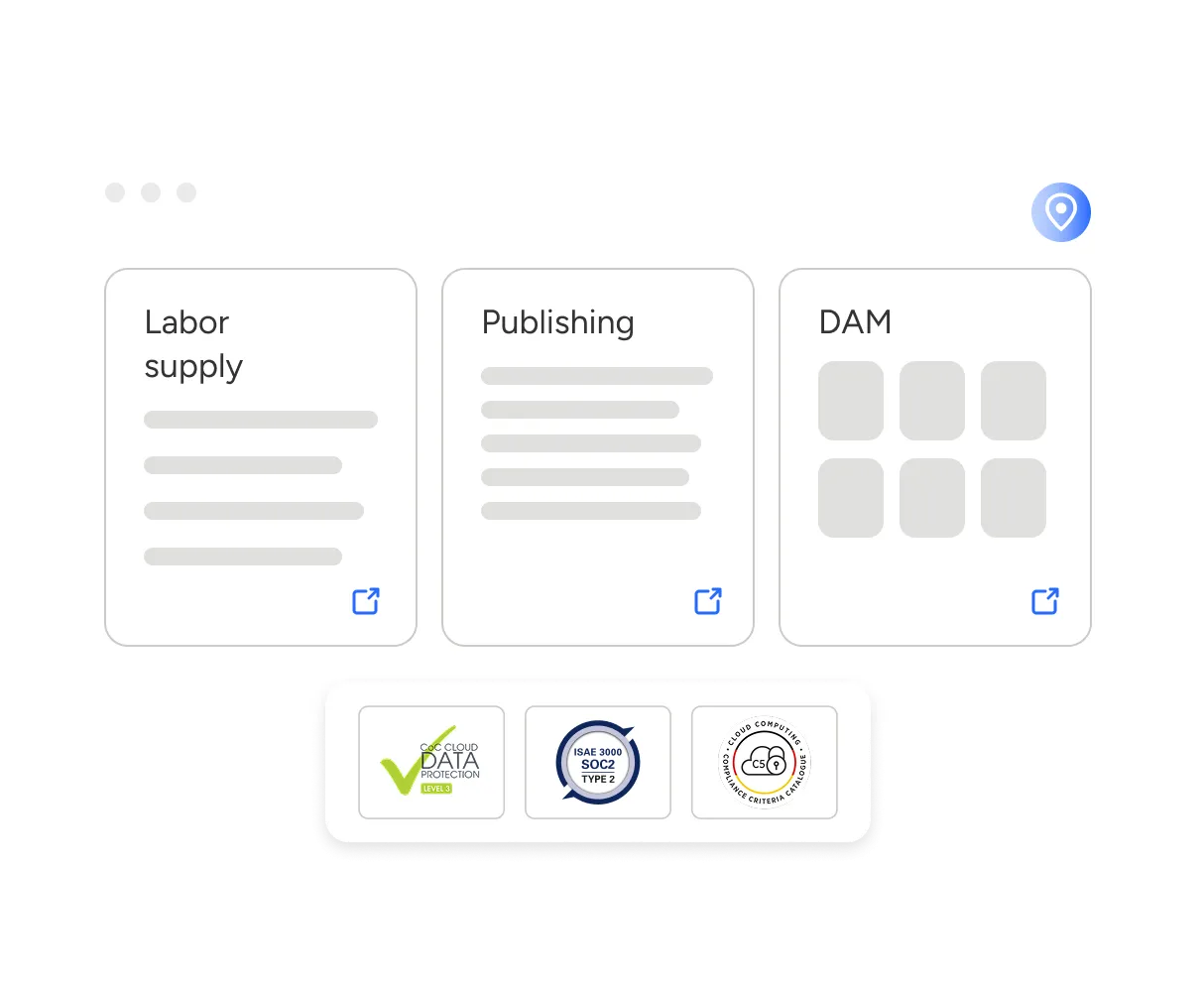 Illustration Cloud with certificates