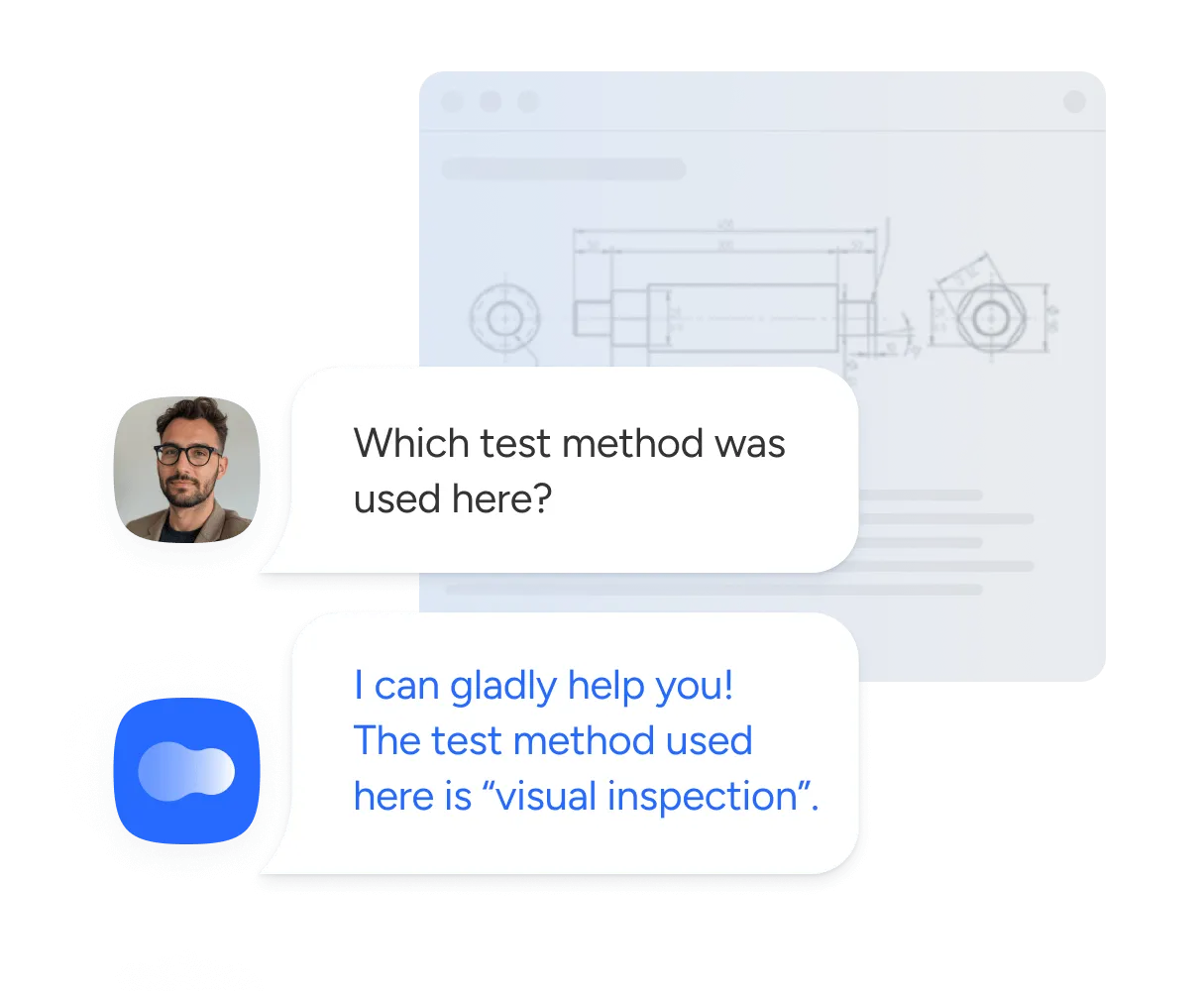 Illustration of chatting with documents