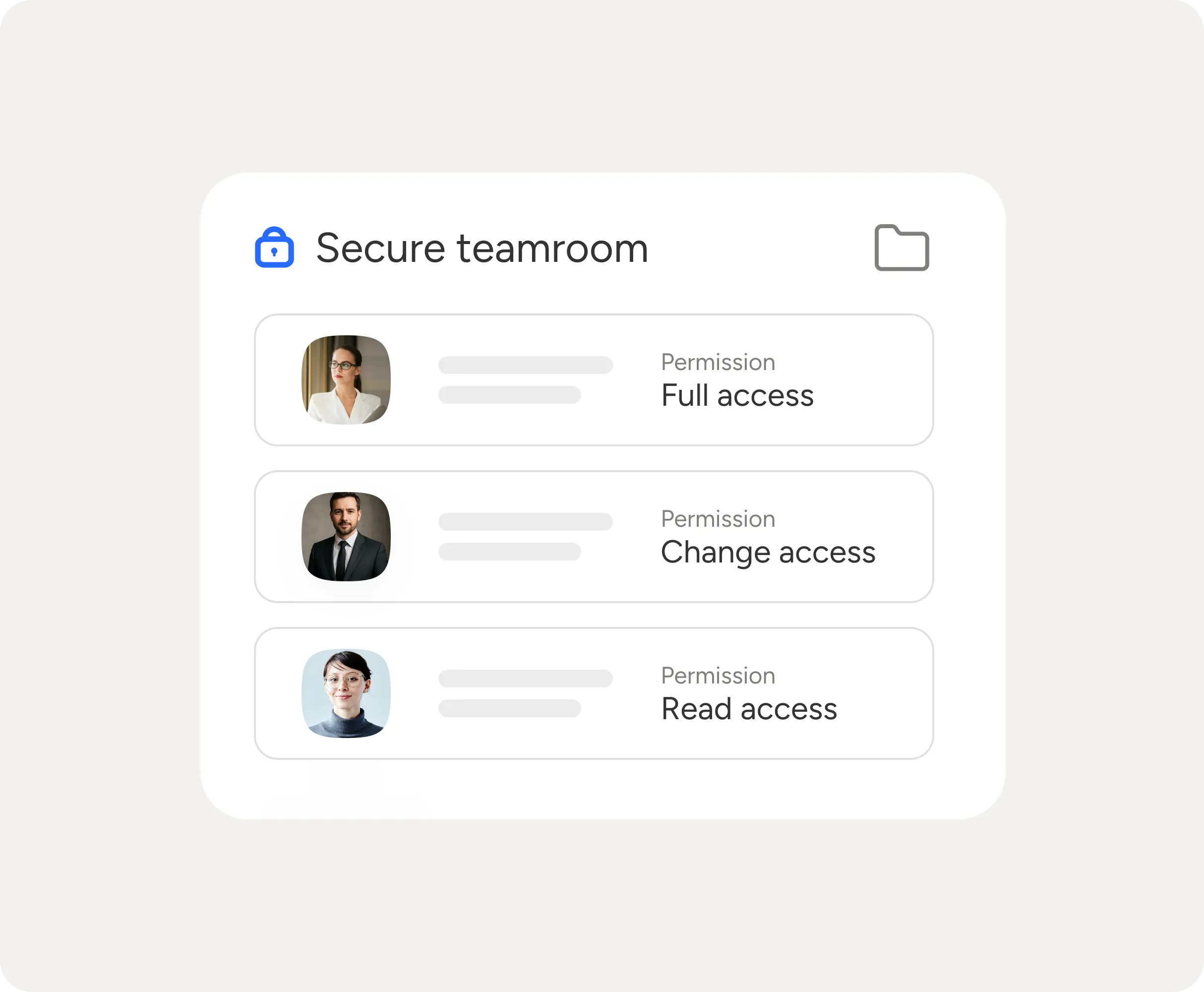 Sicherer Teamroom