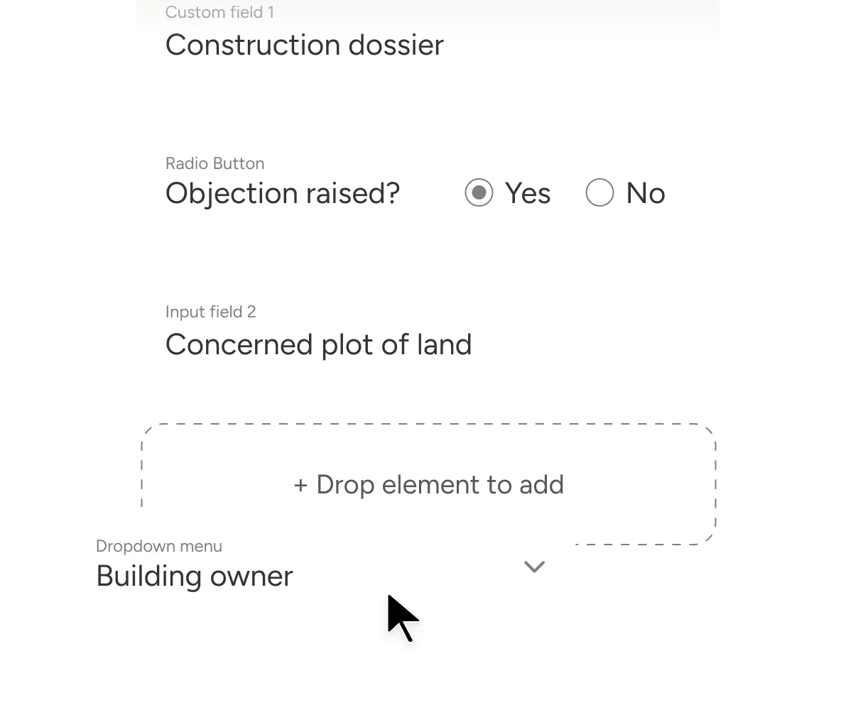 Insert illustration element via drag and drop