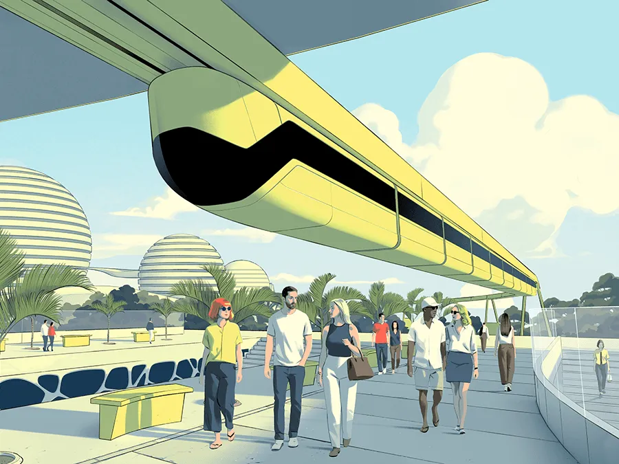 Illustration Train to Fabacity
